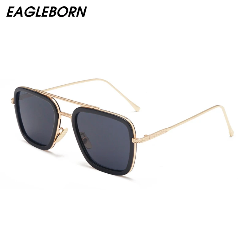 Мужские квадратные солнцезащитные очки rotor Downey Jr Винтажные Солнцезащитные с