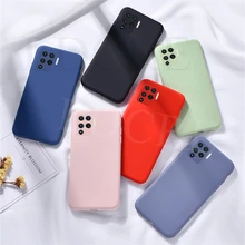 For OPPO Reno5 Lite Case Liquid Silicone Anti-slip Candy Color Soft Rubber Case For OPPO Reno5 Lite Cover For OPPO Reno5 Lite