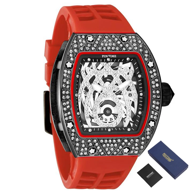 Часы наручные мужские в стиле хип хоп крутые спортивные брендовые роскошные