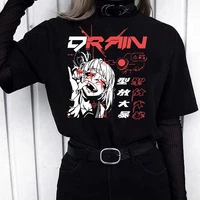 goth anime tshirt tee aesthetic women t shirt punk grunge streetwear ladies gothic top manga t shirt harajuku y2k female clothes