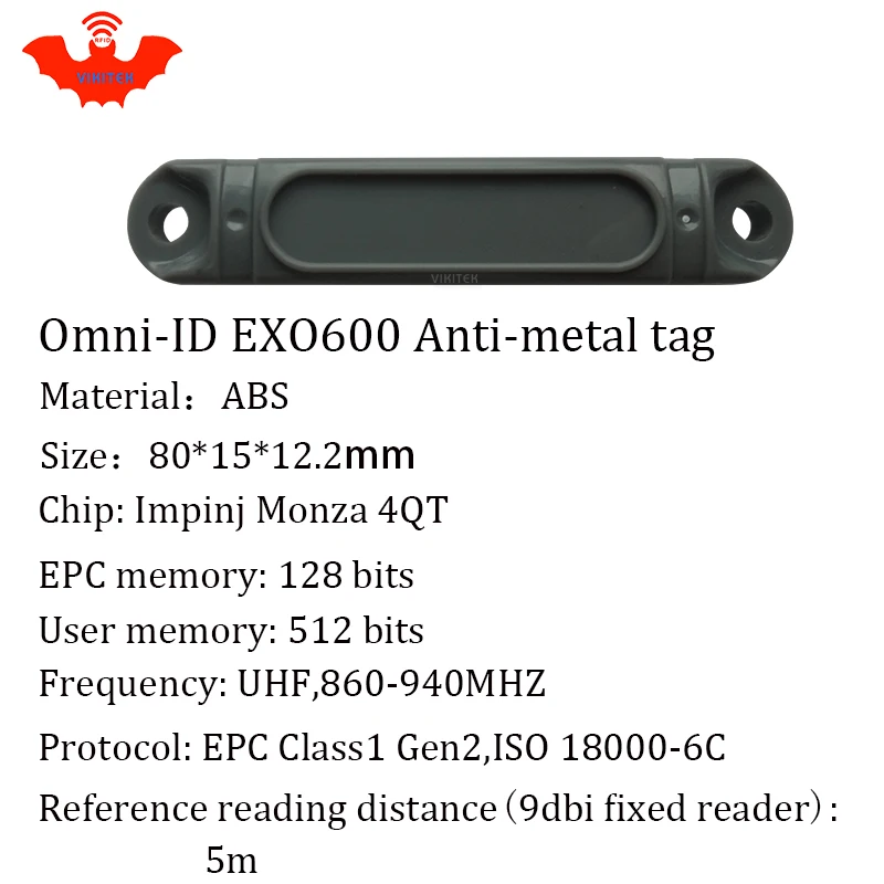 UHF RFID Анти металлическая метка omni ID EXO 600 915 м 868 Impinj Monza4QT 50 шт. Бесплатная доставка