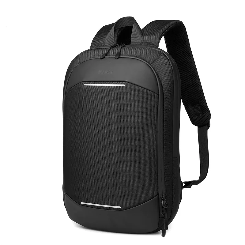 

Men's Thin Laptop Backpack 14in Simple Business Oxford Cloth Waterproof Expandable Light Student Bag