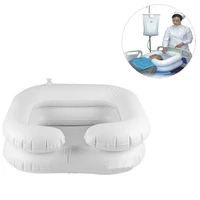 portable hair washing basin with drain tube for the disabled inflatable shampoo basin tub bed rest nursing aid sink tray outdoor