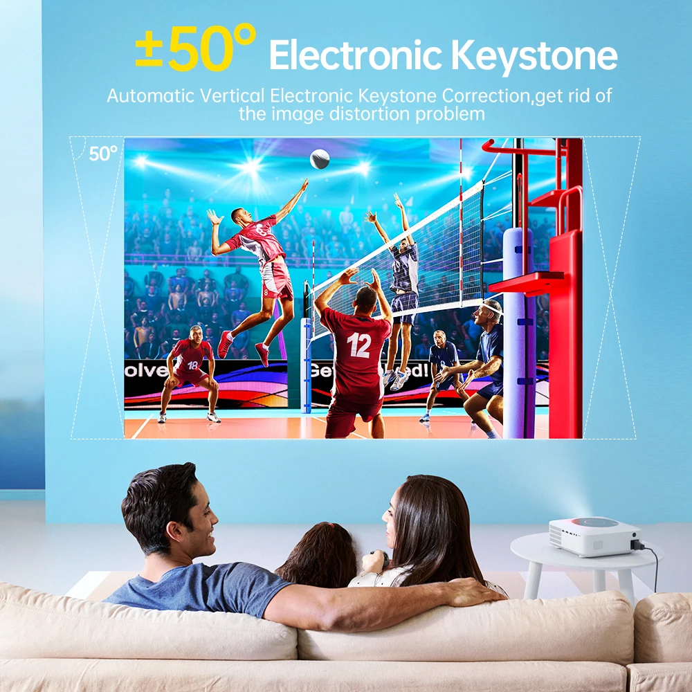 Мини-проектор VANKYO 1080P для отдыха 530 Вт Full HD светодиодный Wi-Fi поддержка 4K