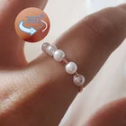 Кольцо-Спиннер для женщин, регулируемое кольцо с бусинами, с имитацией жемчуга, анти-стесс, KBR037