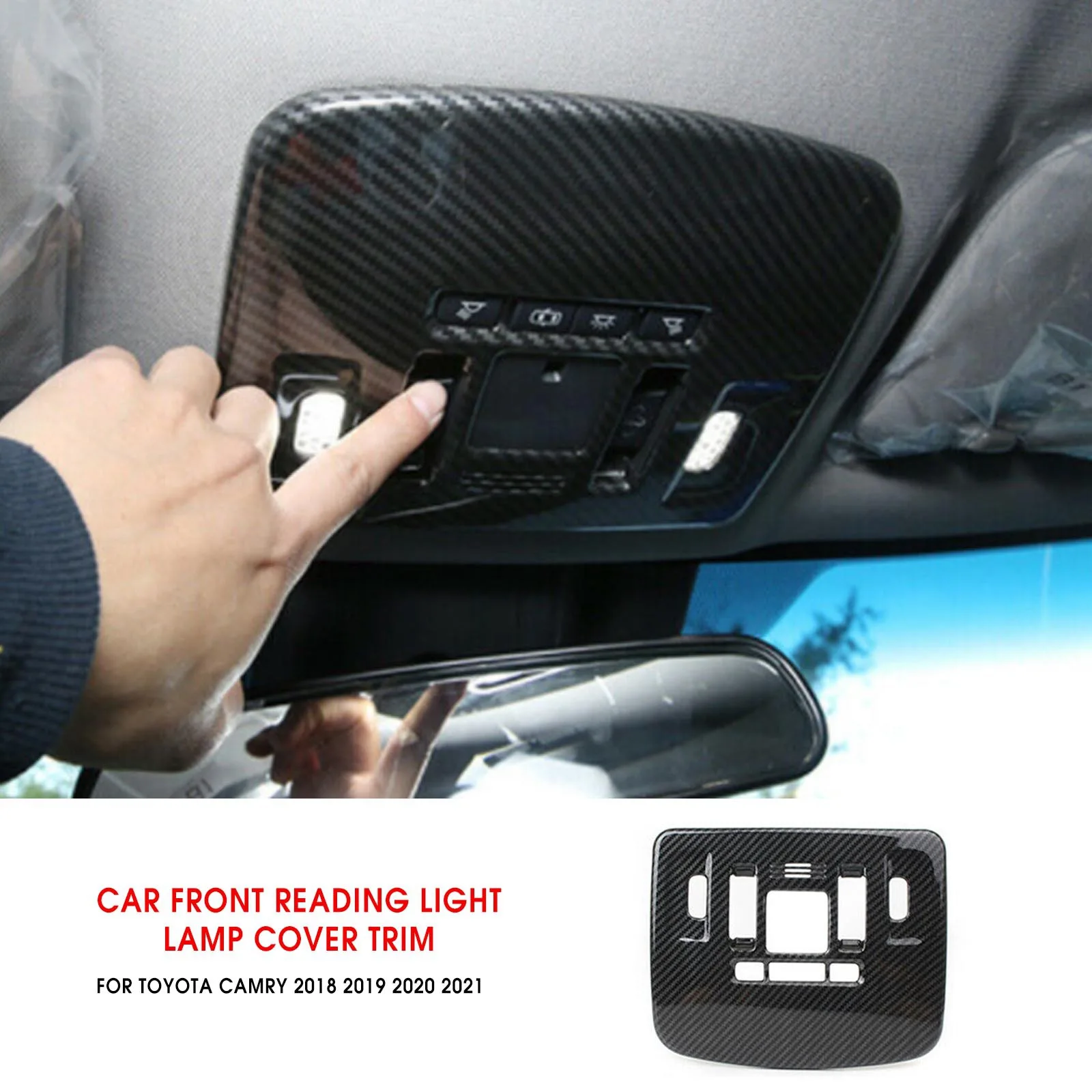 

Накладка на передсветильник лампу для чтения из углеродного волокна для автомобилей Toyota Camry 2018-2021