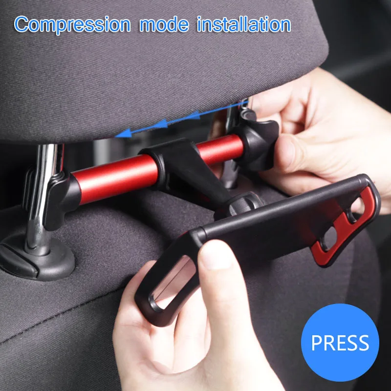 Drop Ship Mobile Phone Car Back Seat Holder 360 Degree Rotate Stand Auto Headrest Bracket Support For Tablet PC iPad Mini Pro V- |