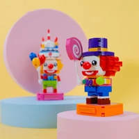 hot classical creative cartoon joker disneyland figure pakbig head clown mini building block model bricks toys for children gift