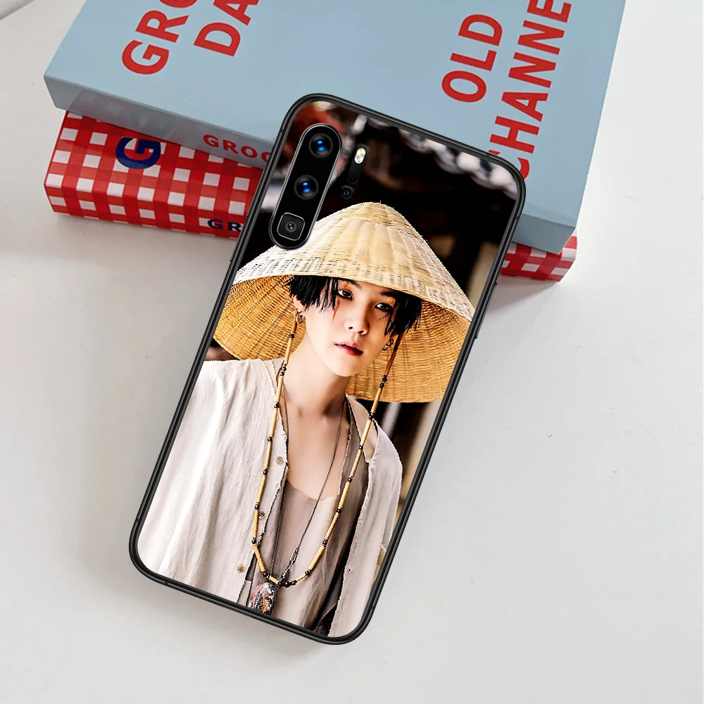 

Agust D Suga King Bangtan Boys Phone Case For Huawei P Mate Smart 10 20 30 40 Lite Z 2019 Pro black Hoesjes Tpu Waterproof Trend