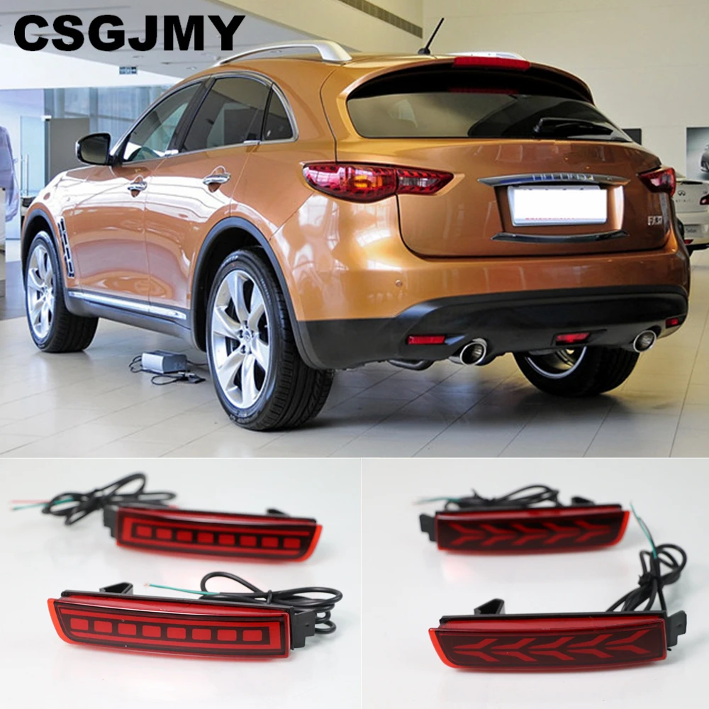 CSGJMY 2 шт. светодиодный для Infiniti FX35 FX37 FX50 2009 2010 2011 2012 2013 отражатель задний