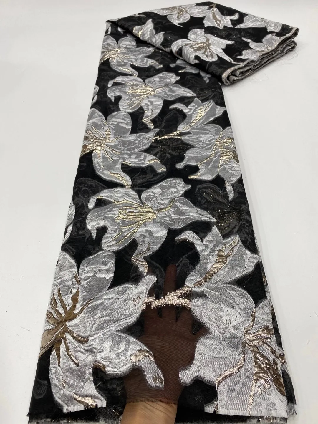 

African Lace Fabric 2021 High Quality Embroidery Brocade Lace Nigeria Party Dress French Mesh Lace Fabric D44471