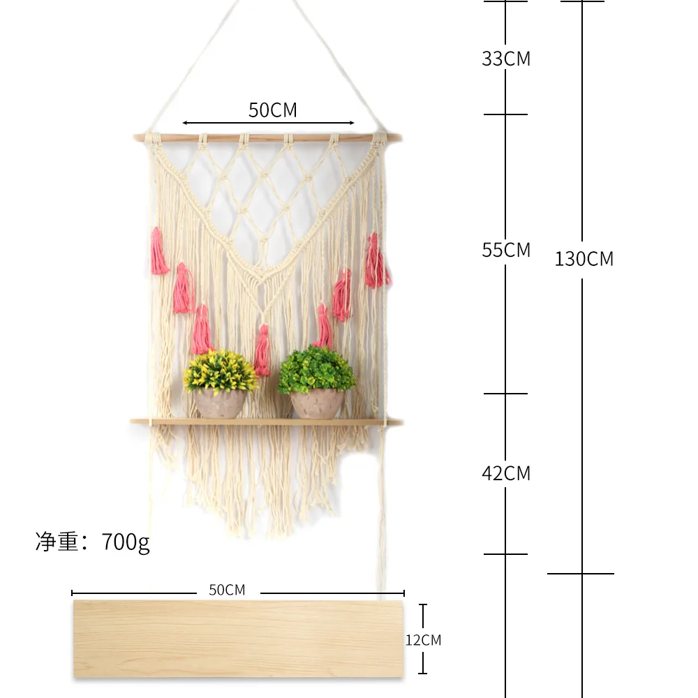 Новая креативная полка для бонсая гобелен с кисточками украшение дома