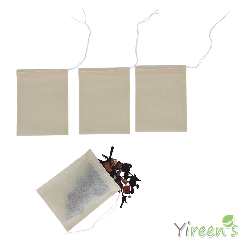 Оптовая продажа 10000 шт. 50X70 мм мешочки из биоразлагаемой конопляной бумаги с