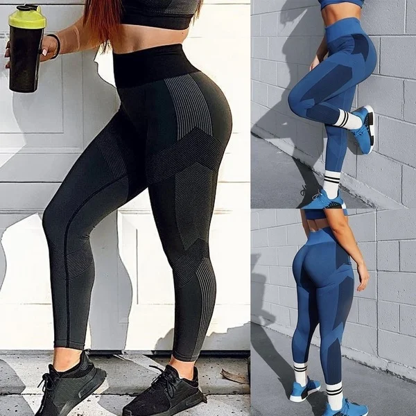 

Goocheer New Fitness leggings Women Mesh Breathable High Waist Sport Legins Femme Workout Legging Push Up Elastic Slim Pants