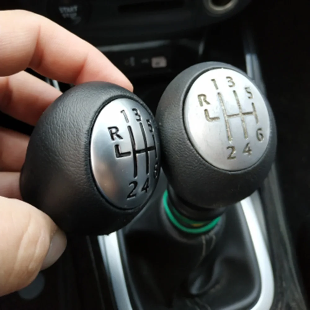 Ручка рычага переключения передач 6 скоростей из искусственной кожи дюйма для