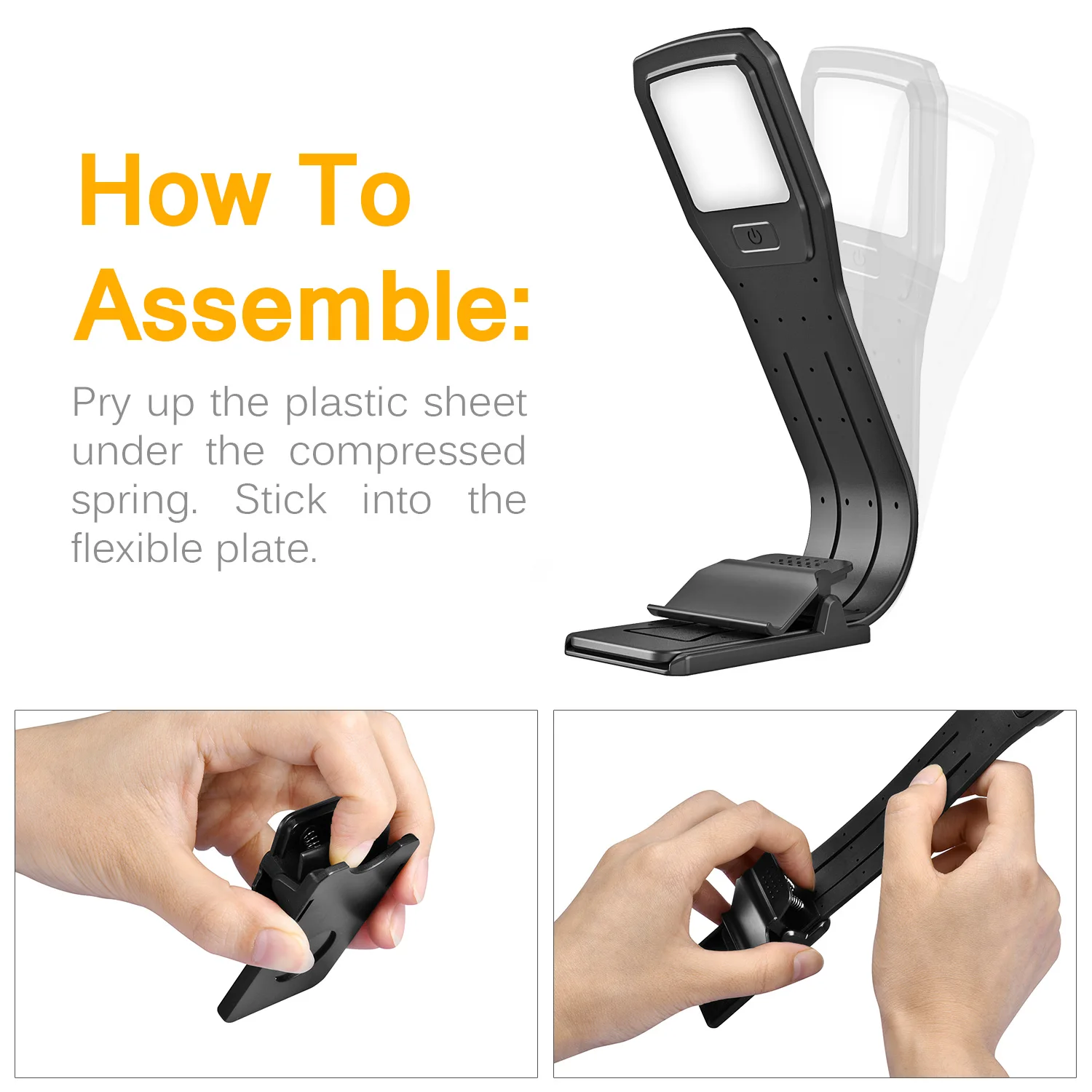 Портативная мини USB лампа прищепка для чтения перезаряжаемая power Bank Гибкая