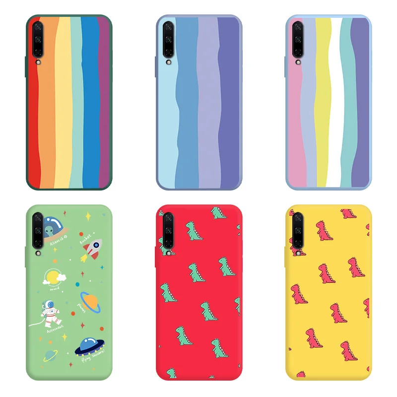 

For Huawei Honor Play 3 Case Cartoon Painted Candy Colors Flower Animal PatternSilicone Matte Phone Cover