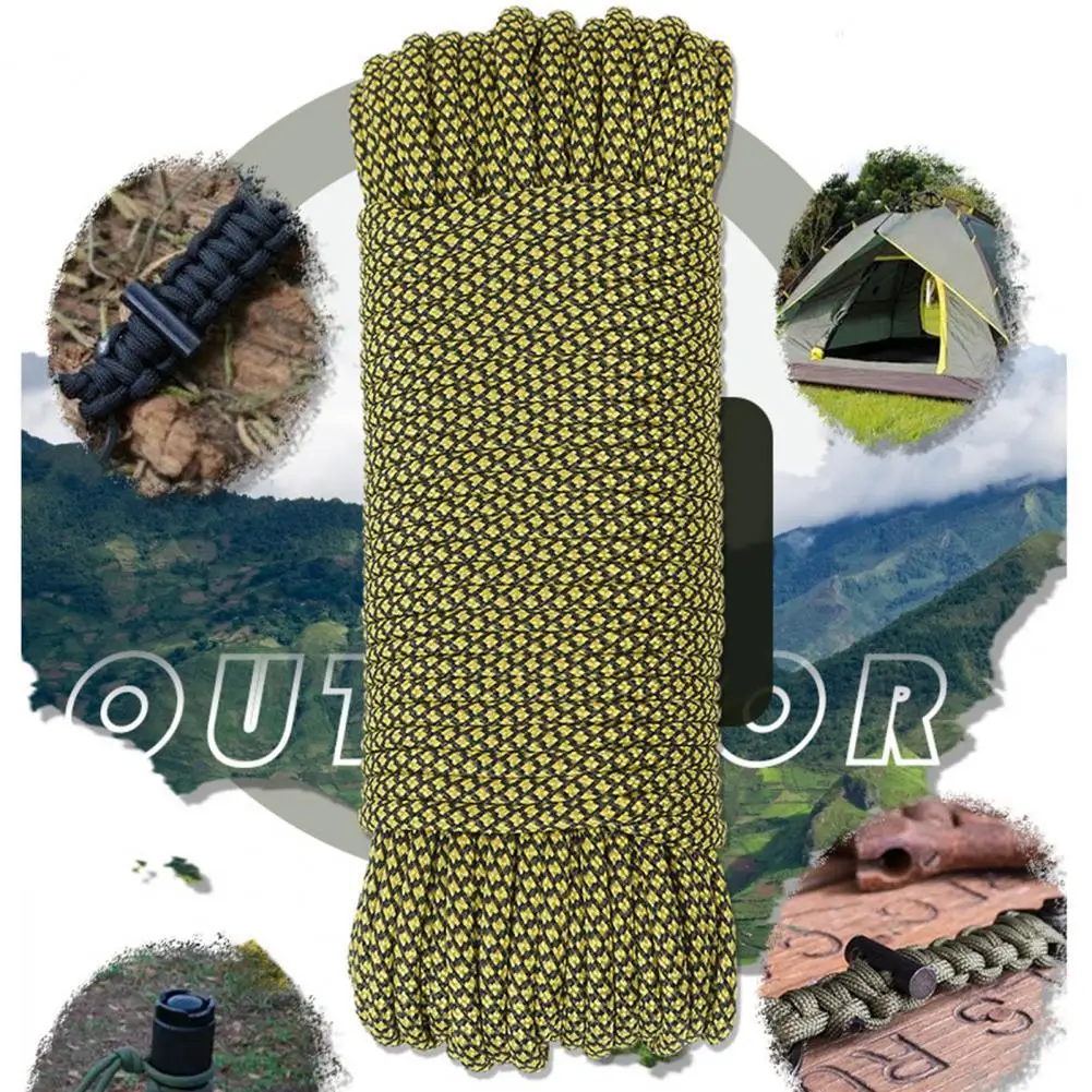 

Веревка для альпинизма разных цветов хорошо вязаная многоцветная уличная веревка для выживания на природе