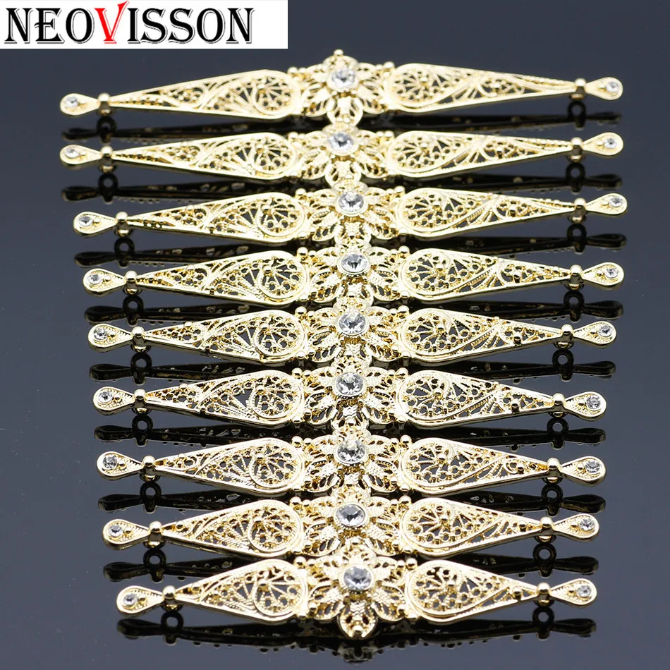 NEOVISSON kavesia Shuttle Shaped металлический нагрудник этническое свадебное платье нагрудная Пряжка наборы европейские традиционные украшения для тела