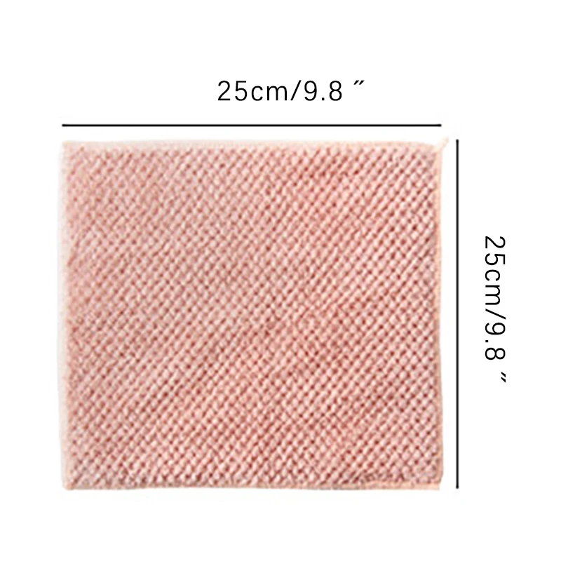 

3Pcs/Lot Soft Dish Towel Cleaning Cloth Absorbent Kitchen Towels Household Wiping Rag Non Stick Rags