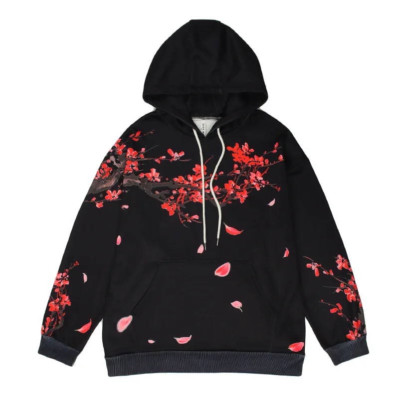 

Женский Повседневный свитшот с капюшоном, облегающий свитшот в стиле хип-хоп с цветочным принтом, новинка 2022