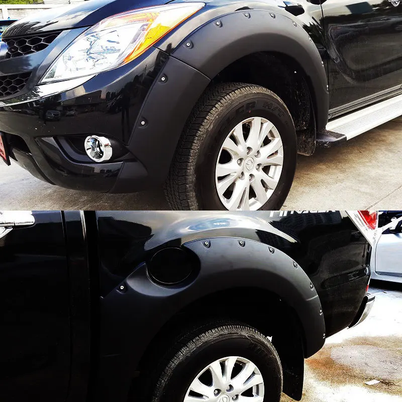 9 дюймов черные Брызговики колеса арки крыло вспышки для Mazda Bt50 Pro 2012 2013 2014 2015 2016 2017