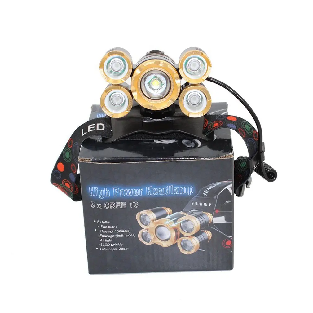 New Rechargeable XML T6 5 LED MTB Headlight Front Bicycle Bike Light Bright | Спорт и развлечения