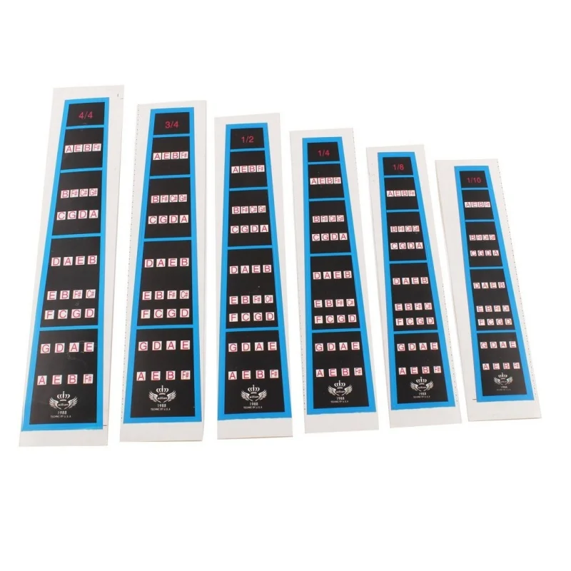 

6Pcs Violin Practice Fingerboard Sticker Fret Finger Marker Chart