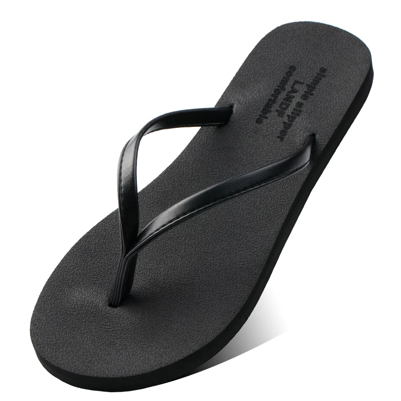 

Street flip-flops women's summer outdoor anti-slip pinch drag couples flat-bottomed flat-heeled simple beach slippers men's