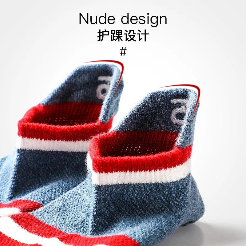 Men's Thin Cotton Socks Low-tube Sports Summer and Winter Breathable and Sweat-absorbent Four Seasons Invisible Short Boat Socks