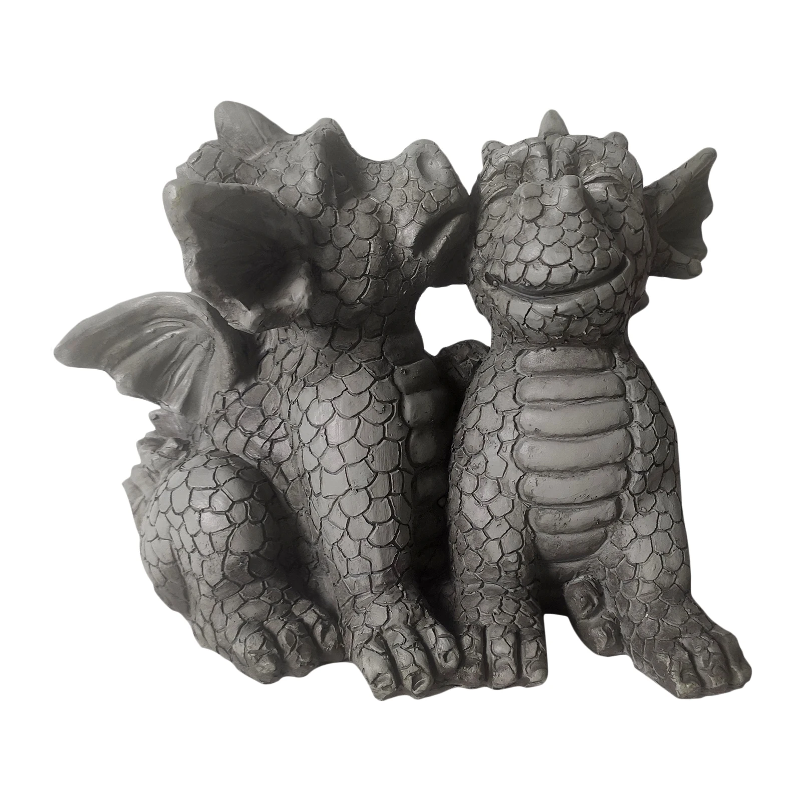 

1PCS Cute Baby Dragons Couple Decoration Outdoor Dragons Garden Statue For Home Garden Resin Ornament Decorative