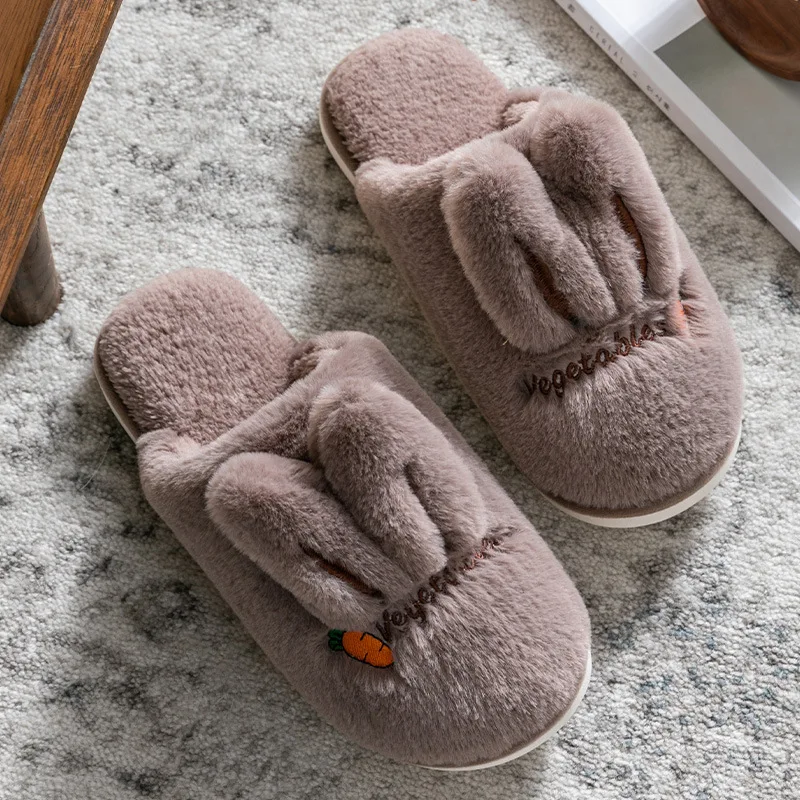 

New Cute Cartoon Women Shoes Slippers Winter Plush Home House Slides Keep Warm Memory Foam Non-Slip High Quality