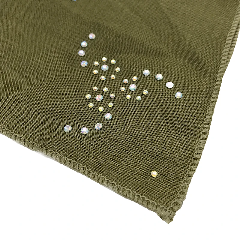 1 шт. горячая Распродажа исламский хиджаб твердый шарф Горячие Стразы