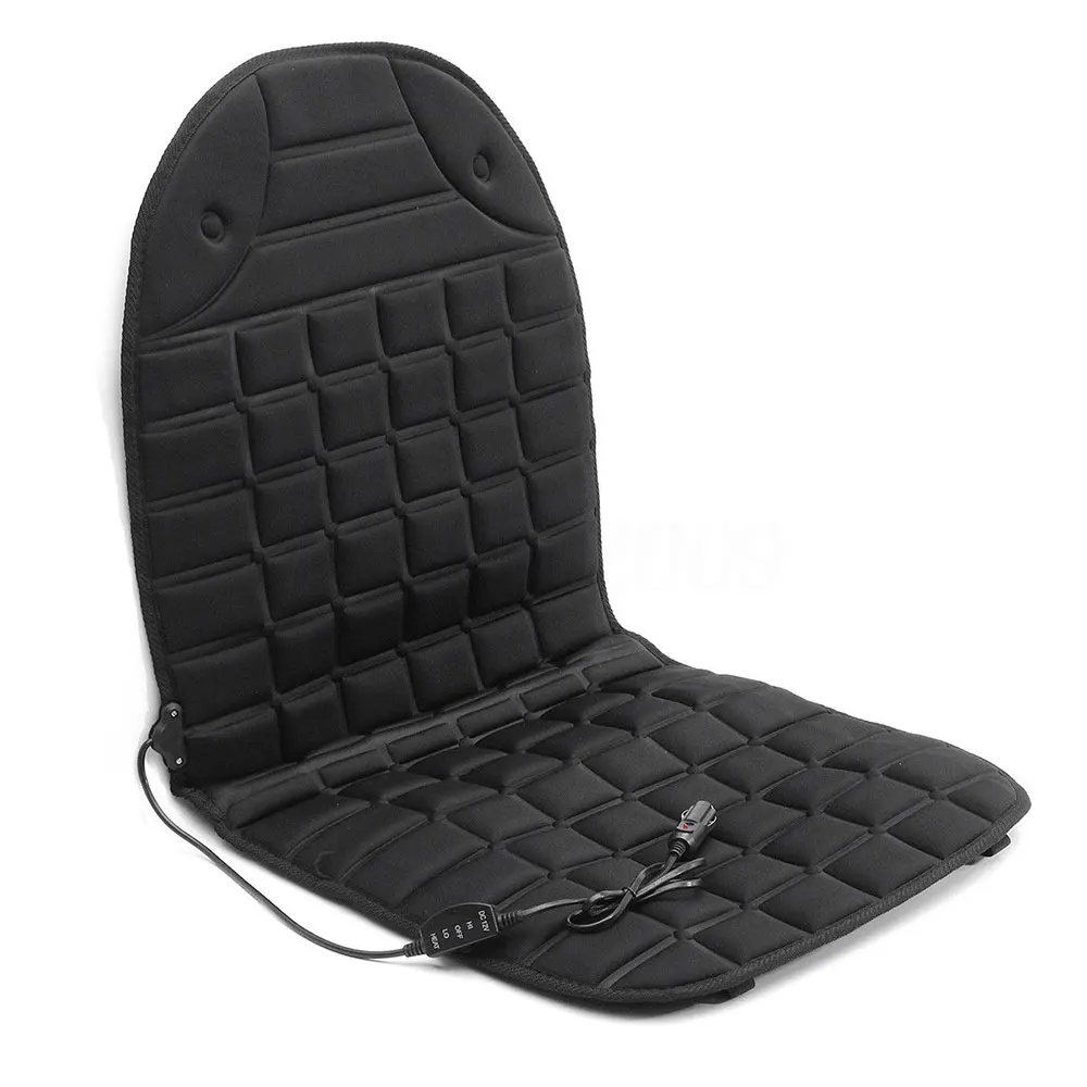 

Black 12V Comfortable Auto Seat Cushion Car Seat Cushion Hot Storage Bag Pad Mat Breathable Seat Cushion