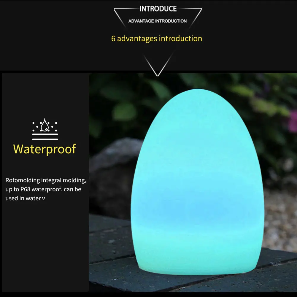 Светодиодный яйцо Форма Настольный светильник s Красочные дистанционного
