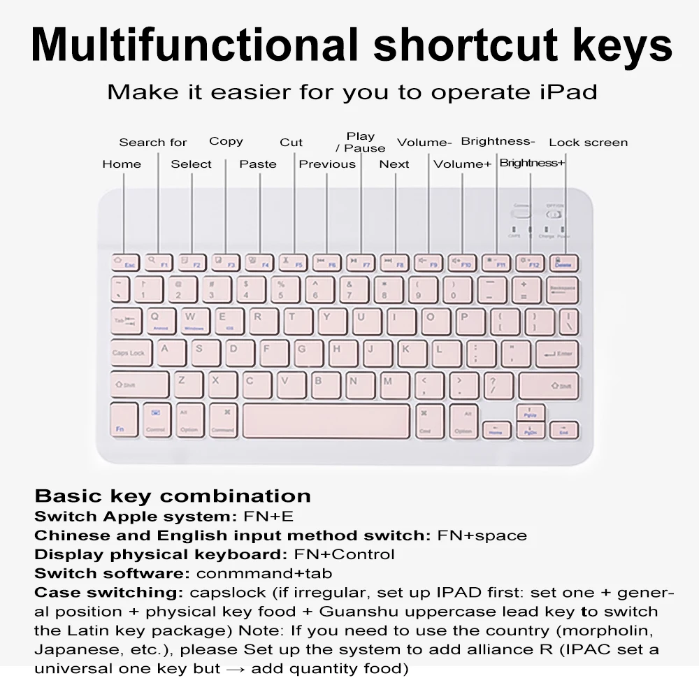 Беспроводная Bluetooth клавиатура и мышь 10 дюймов|Клавиатуры| |