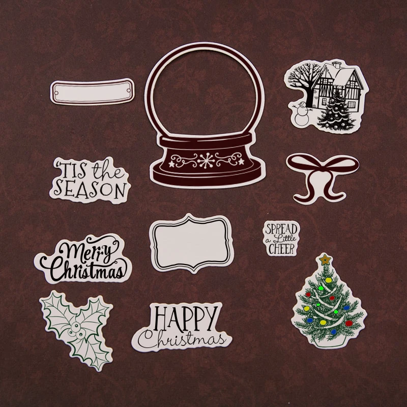 Штампы и штампы с хрустальными шариками для веселых фотоальбомов тисненная