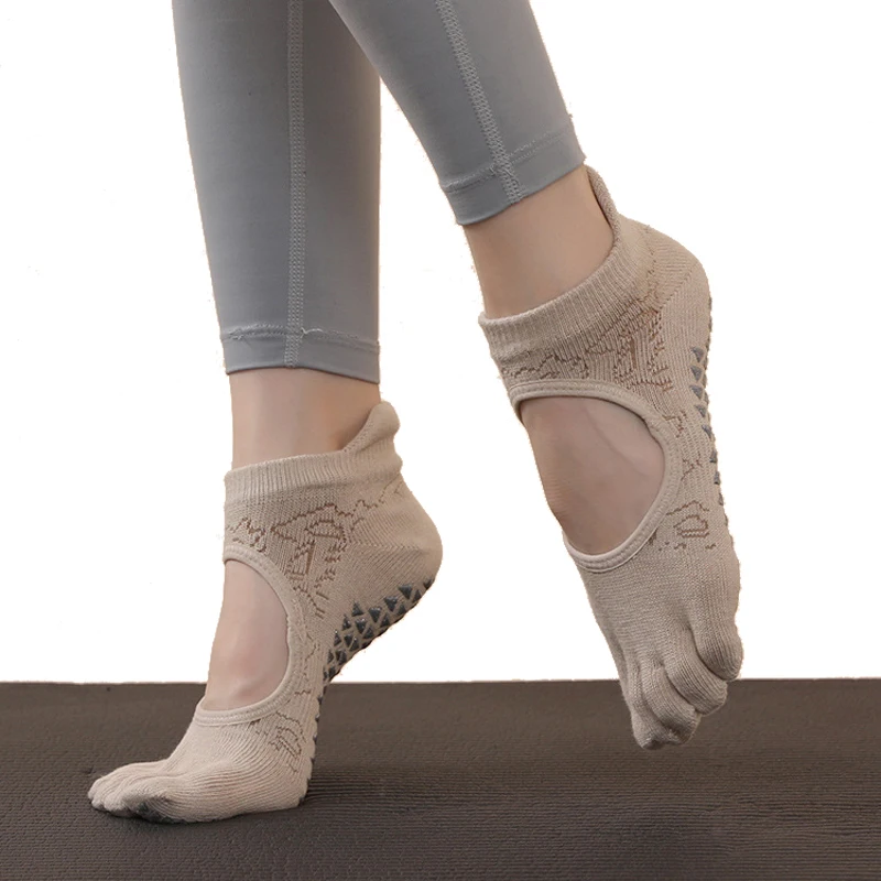 2 шт. нескользящие спортивные короткие носки для йоги женские зимние силиконовые