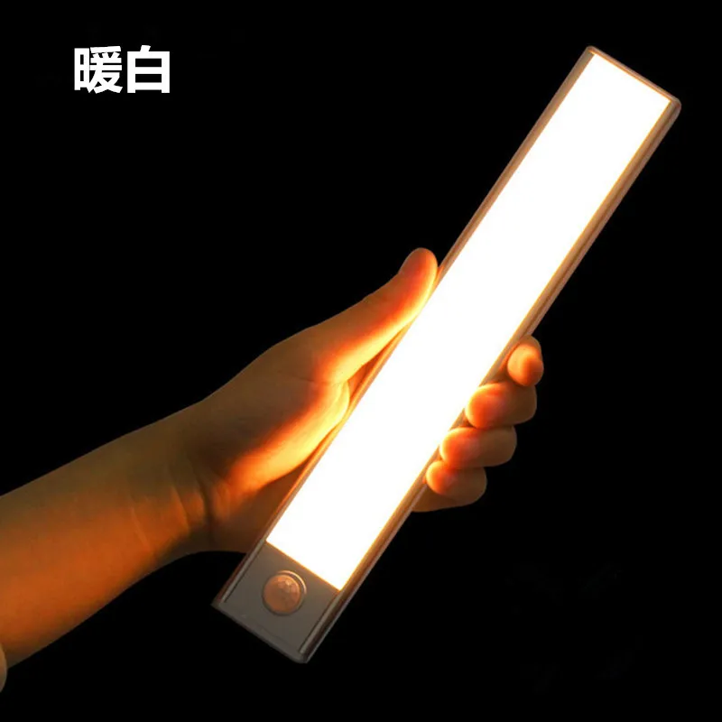 

Intelligent Human Body Induction Lamp Led Closet Usb Charging Wardrobe Wireless Long Cabinet Kitchen For Kids Sensor De Movimien
