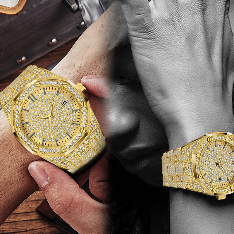 Прямая поставка дизайнерские мужские часы Piguet из Королевского дуба золотистые и