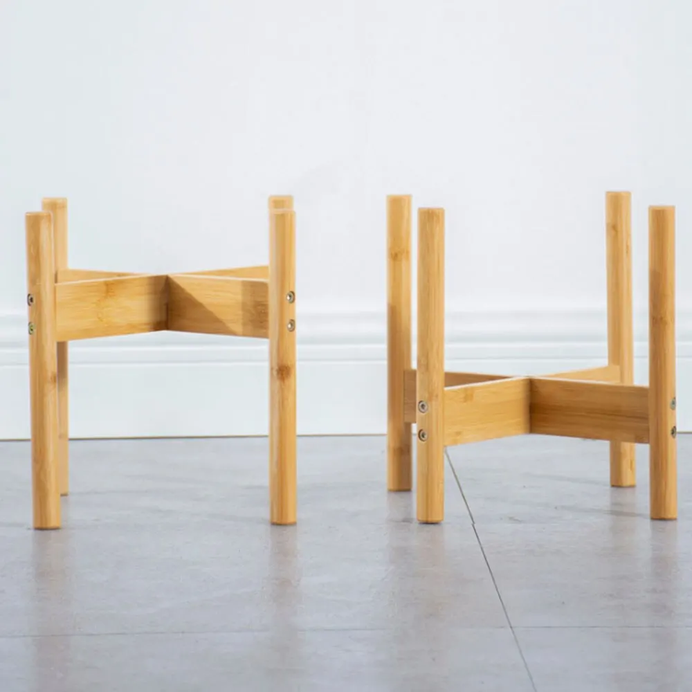 Деревянная четырехногая ваза для цветочных горшков скользящий кронштейн