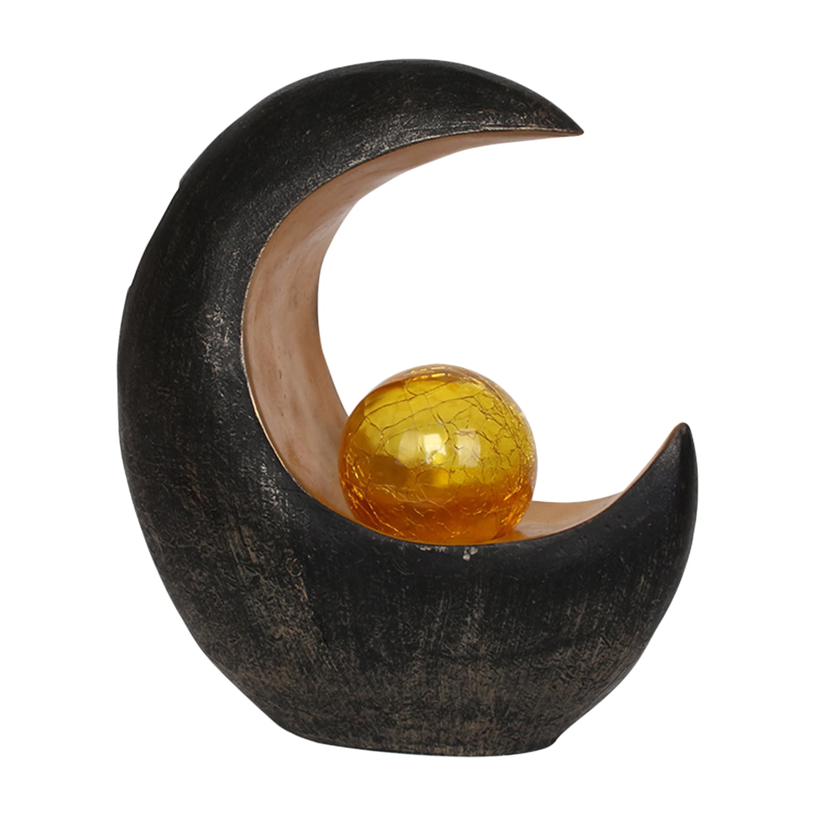 

Amber Crackle Globe Glass Solar Light Patio Lights For Outdoor Patio Walkway