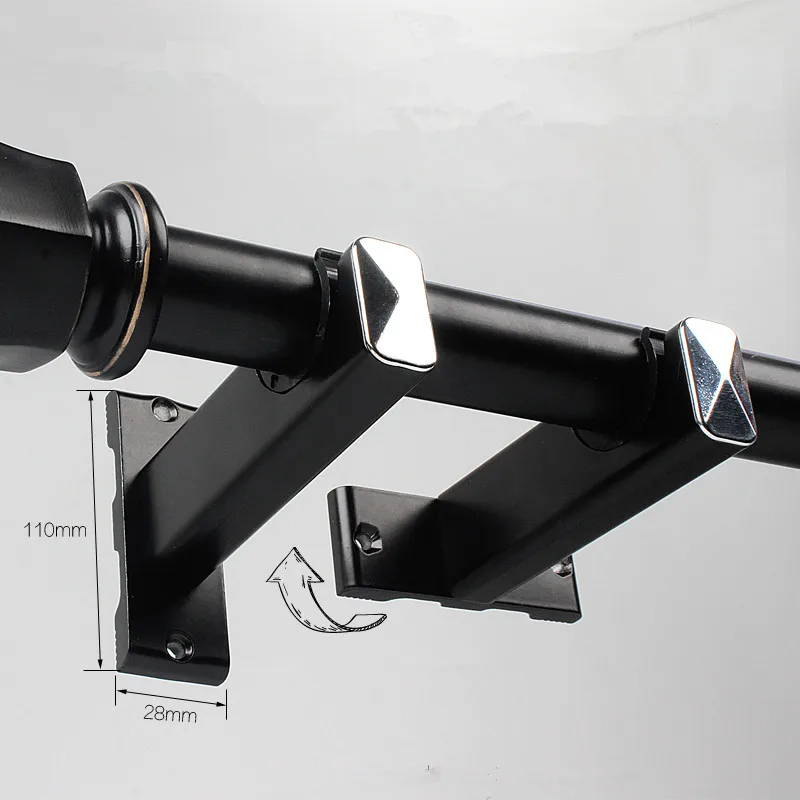 Двойной одиночный держатель штанги для штор кронштейны алюминиевый сплав трека