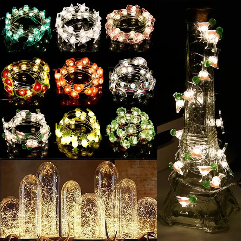 

Гирлянда с 20 светодиодами в виде ананаса, звезды, радуги, сердца