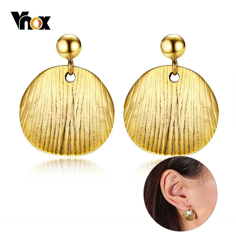 Женские Висячие серьги Vnox серьги-подвески неправильной текстуры из нержавеющей