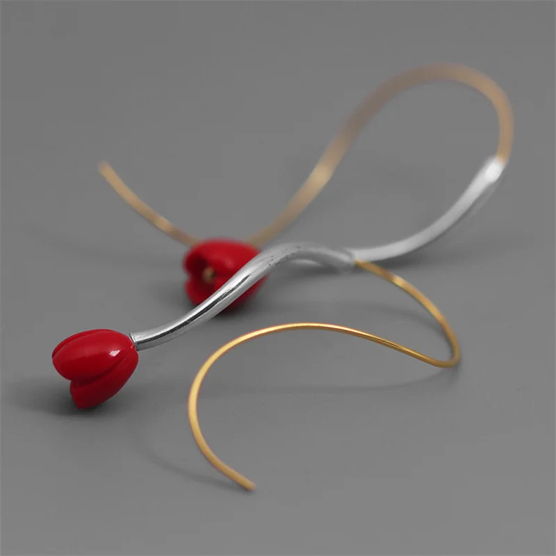 Женские серьги гвоздики из серебра 925 пробы с красным кораллом|Серьги-гвоздики| |