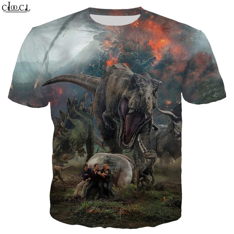 Футболки с принтом парка Юрского периода для мужчин и женщин яркая 3d футболка