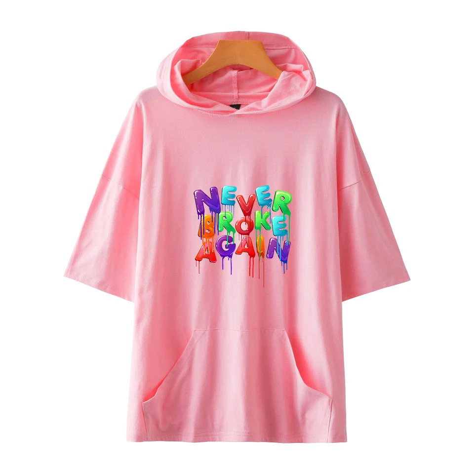 

Толстовка Young Boy с капюшоном и надписью «Never сломалась», однотонная, с коротким рукавом, модная Толстовка в стиле Харадзюку