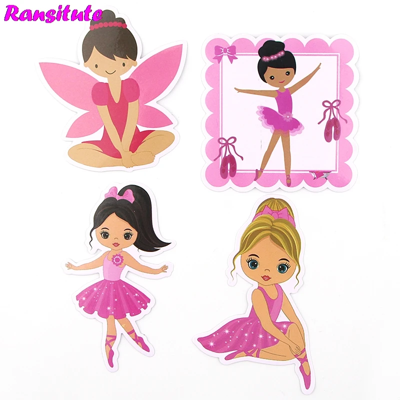 16 шт./компл. балетка девочка ПВХ водонепроницаемая Веселая наклейка на игрушки
