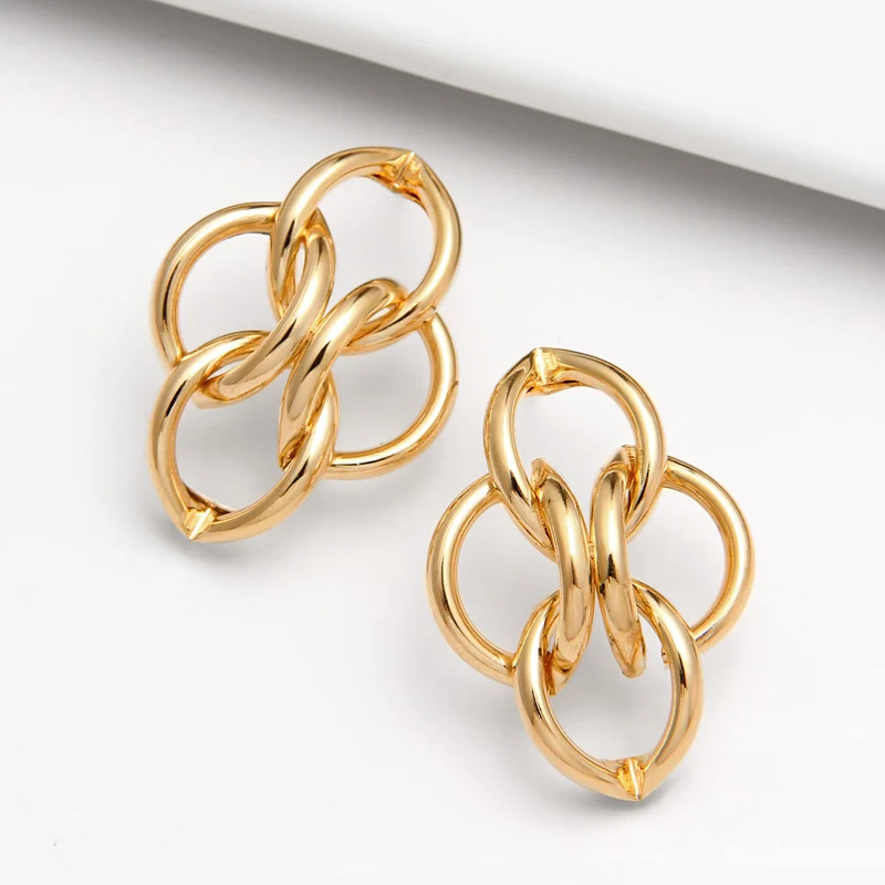 Модные женские серьги подвески Za золотого цвета с металлическими подвесками в